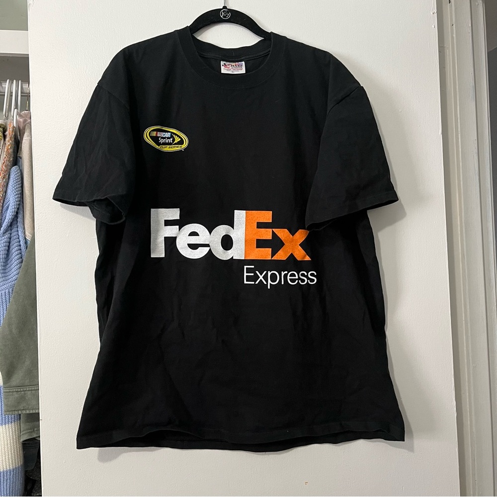 NASCAR Denny Hamlin #11 Fed-Ex Racing Black Sprint Cup Series Shirt XL